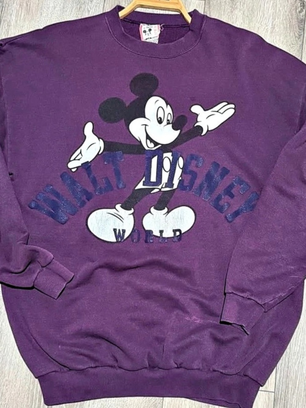 Disney Mickey Mouse Graphic Purple Sweatshirt XL